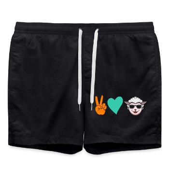 Shepherd Sheep - Swim Trunks - black - Front - AI Model Male 185 light (185cm)