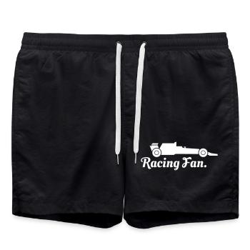 Fan de course automobile - Short de bain - noir - Devant - AI Model Male 185 light (185cm)