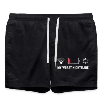 My Worst Nightmare - Funny For Gamers - Short de bain - noir - Devant - AI Model Male 185 light (185cm)