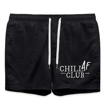 Chill AF Club ! Procrastiner et ne rien faire Deluxe - Short de bain - noir - Devant - AI Model Male 185 light (185cm)