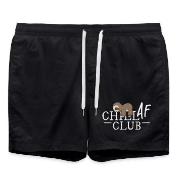 Chill AF Club ! Ne rien faire de luxe Chiller Paresseux - Short de bain - noir - Devant - AI Model Male 185 light (185cm)