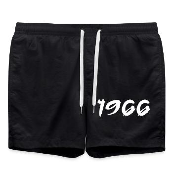 1966 59th Anniversary Gift 1966 Retro 1966 - Swim Trunks - black - Front - AI Model Male 185 light (185cm)