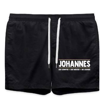 Johannes - Short de bain - noir - Devant - AI Model Male 185 light (185cm)