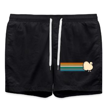 Poulets Coq Dinde - Short de bain - noir - Devant - AI Model Male 185 light (185cm)