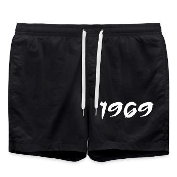 1969 Geschenk zum 56. Jubiläum 1969 Retro 1969 - Badeshorts - Schwarz - Vorne - AI Model Male 185 light (185cm)