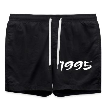 1995 Cadeau 30e Anniversaire 1995 Retro 1995 - Short de bain - noir - Devant - AI Model Male 185 light (185cm)