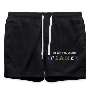 We Only Have One Planet - Badeshorts - Schwarz - Vorne - AI Model Male 185 light (185cm)