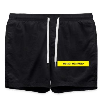 Qui a dit que j’étais un ange disant cadeau - Short de bain - noir - Devant - AI Model Male 185 light (185cm)