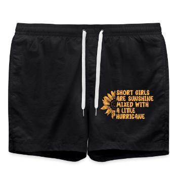 Kurze Mädchen Sonnenschein Gemischt Mit Ein Wenig Hurrikan - Badeshorts - Schwarz - Vorne - AI Model Male 185 light (185cm)