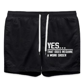 yes... that does require a work order - Swim Trunks - black - Front - AI Model Male 185 light (185cm)