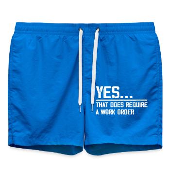 yes... that does require a work order - Swim Trunks - cobalt blue - Front