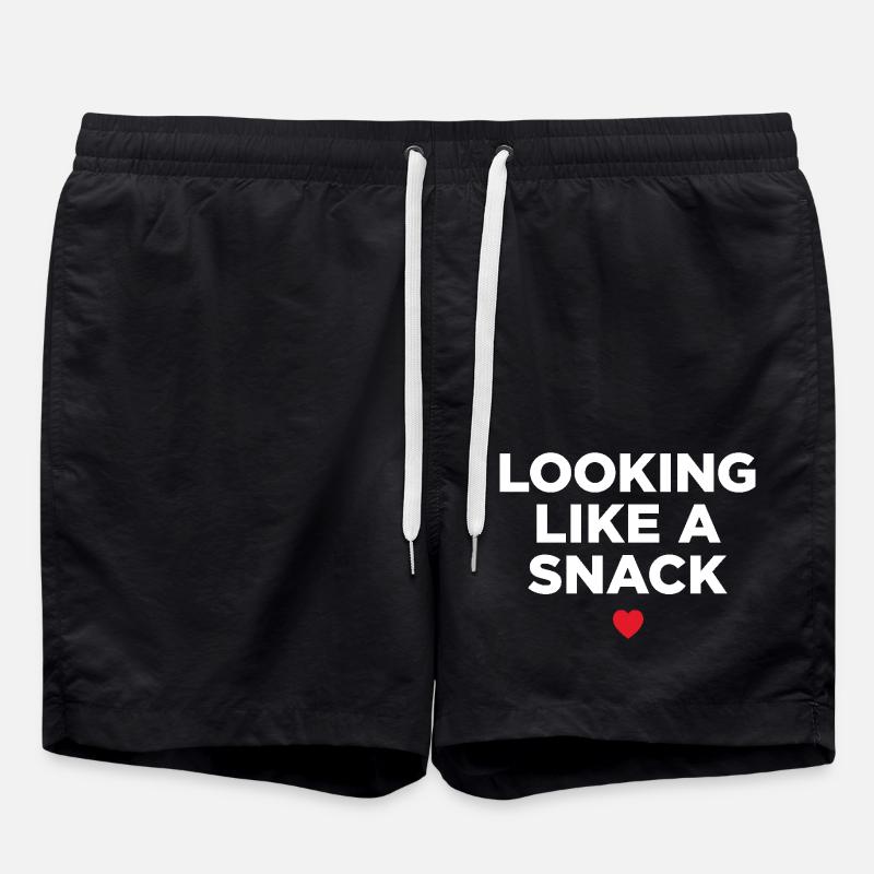 Looking Like a Snack - Swim Trunks - black