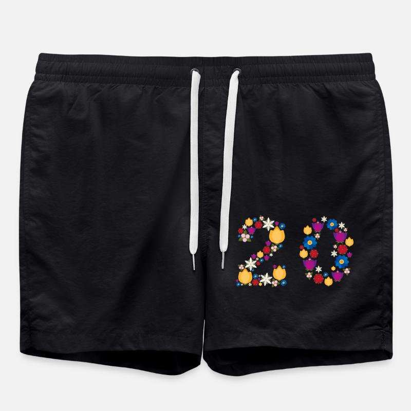 Fleurs 20 - Short de bain - noir