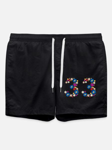 Fleurs 33 - Short de bain - noir