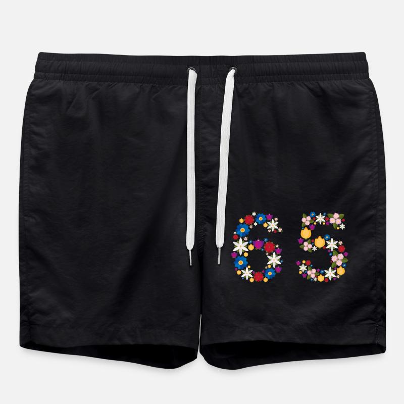 Flowers 65 - Swim Trunks - black