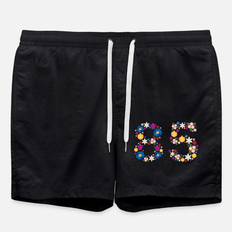 Fleurs 85 - Short de bain - noir