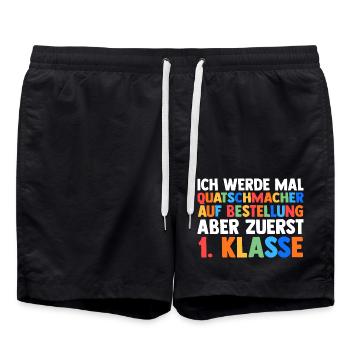 Daycare Leavers First Grade School Enrollment Schoolchild - Swim Trunks - black - Front - AI Model Male 185 light (185cm)
