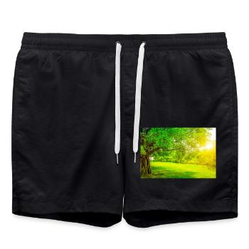 1418 - Short de bain - noir - Devant - AI Model Male 185 light (185cm)