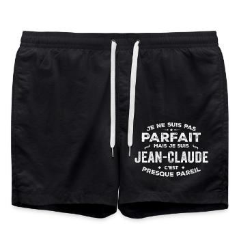 Jean-Claude Ein Vorname, Geschichte, Persönlichkeit - Badeshorts - Schwarz - Vorne - AI Model Male 185 light (185cm)