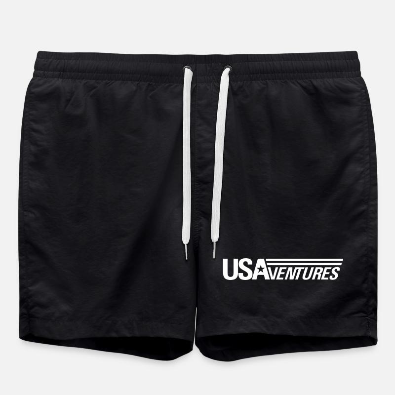 usaventures logo blanc - Short de bain - noir