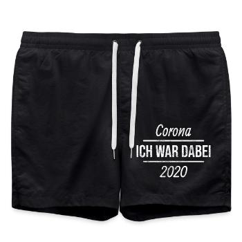 Corona Virus 2020 I Was There Gift - Swim Trunks - black - Front - AI Model Male 185 light (185cm)