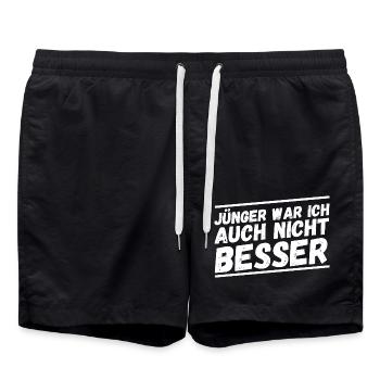 Ich Bin Nicht Alt Geburtstag - Badeshorts - Schwarz - Vorne - AI Model Male 185 light (185cm)