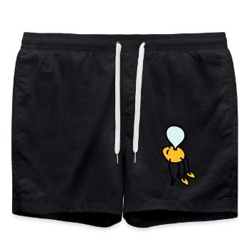 chewing_gum_man - Badeshorts - Schwarz - Vorne - AI Model Male 185 light (185cm)