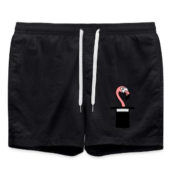 Cylinder hat wizard trick magic trick magician mag - Swim Trunks - black - Front - AI Model Male 185 light (185cm)