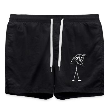 Sourire !!! - Short de bain - noir - Devant - AI Model Male 185 light (185cm)