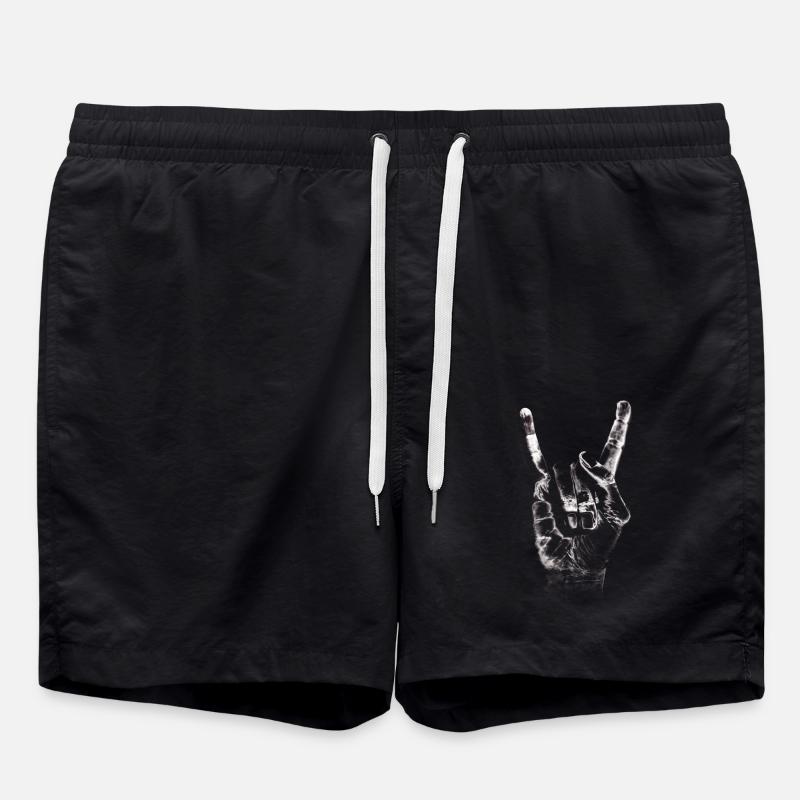 Rock and Roll - Swim Trunks - black