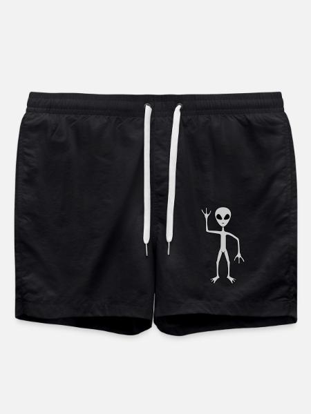 Science Fiction Alien beckons - Swim Trunks - black