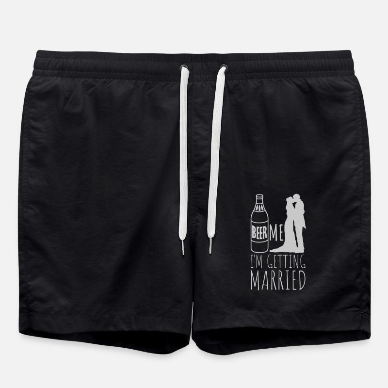 Beer Me Getting Married - Swim Trunks - black