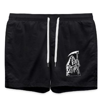 Horreur Mort Faux Scary Squelette Cadeau d’Halloween - Short de bain - noir - Devant - AI Model Male 185 light (185cm)
