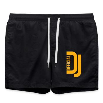 Officiel DJ Music Party Célébration Texte Logo Lettrage - Short de bain - noir - Devant - AI Model Male 185 light (185cm)