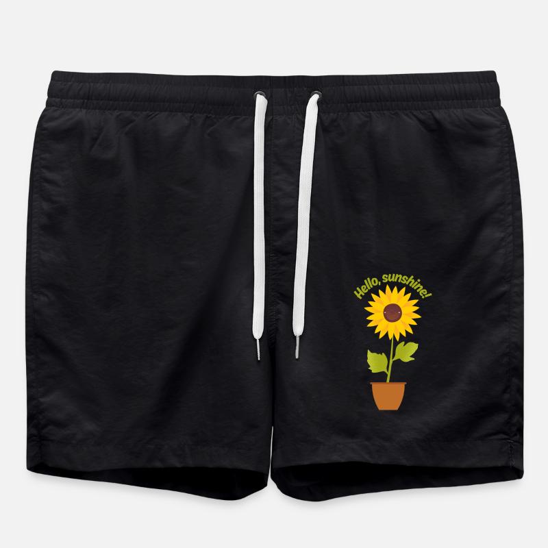 Hello, sunshine! - Swim Trunks - black