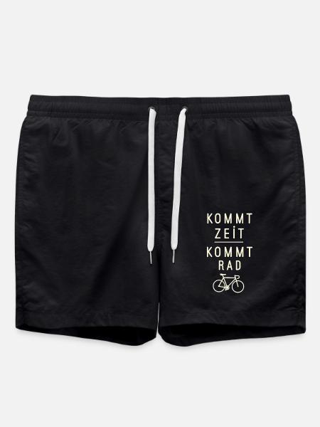 Kommt Zeit Kommt Rad - Badeshorts - Schwarz
