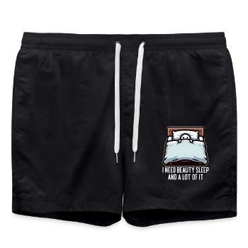 J’AI BESOIN DE SOMMEIL RÉPARATEUR ET DE BEAUCOUP DE SOMMEIL - Short de bain - noir - Devant - AI Model Male 185 light (185cm)