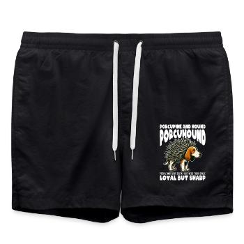 LOYAL MAIS VIF - PORC-ÉPIC ET CHIEN COURANT - PORCUHOUND - Short de bain - noir - Devant - AI Model Male 185 light (185cm)