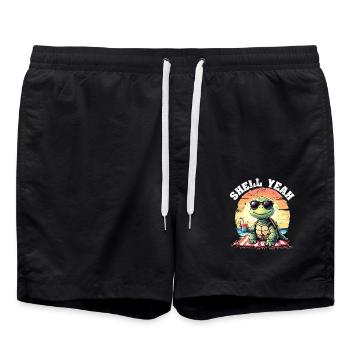 SHELL YEAH! - Swim Trunks - black - Front - AI Model Male 185 light (185cm)