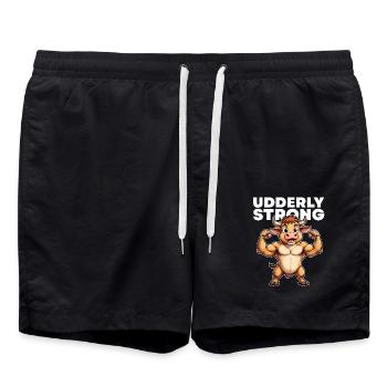 TRÈS FORT - Short de bain - noir - Devant - AI Model Male 185 light (185cm)