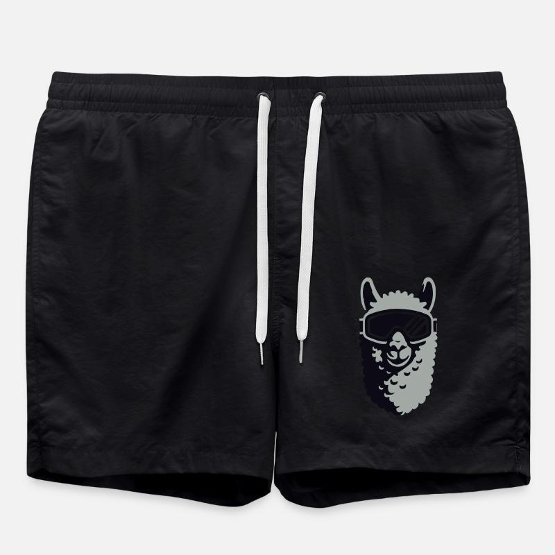 Lunettes de ski en alpaga - Short de bain - noir