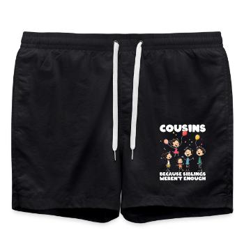 COUSINS - BECAUSE SIBLINGS WEREN'T ENOUGH - Swim Trunks - black - Front - AI Model Male 185 light (185cm)