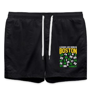 LEGENDS ARE BORN IN BOSTON - BASKET - Swim Trunks - black - Front - AI Model Male 185 light (185cm)