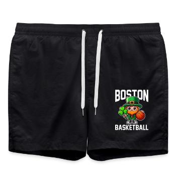 BOSTON BASKETBALL - BASKETBALL - Swim Trunks - black - Front - AI Model Male 185 light (185cm)