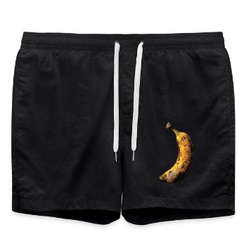 Banane - Badeshorts - Schwarz - Vorne - AI Model Male 185 light (185cm)