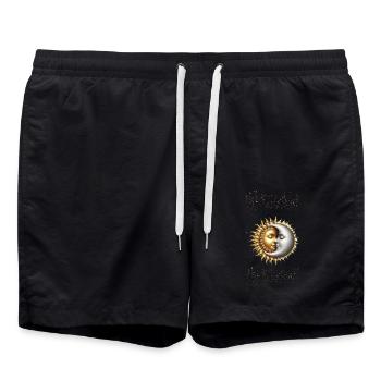 Soleil Lune Amour - Short de bain - noir - Devant - AI Model Male 185 light (185cm)