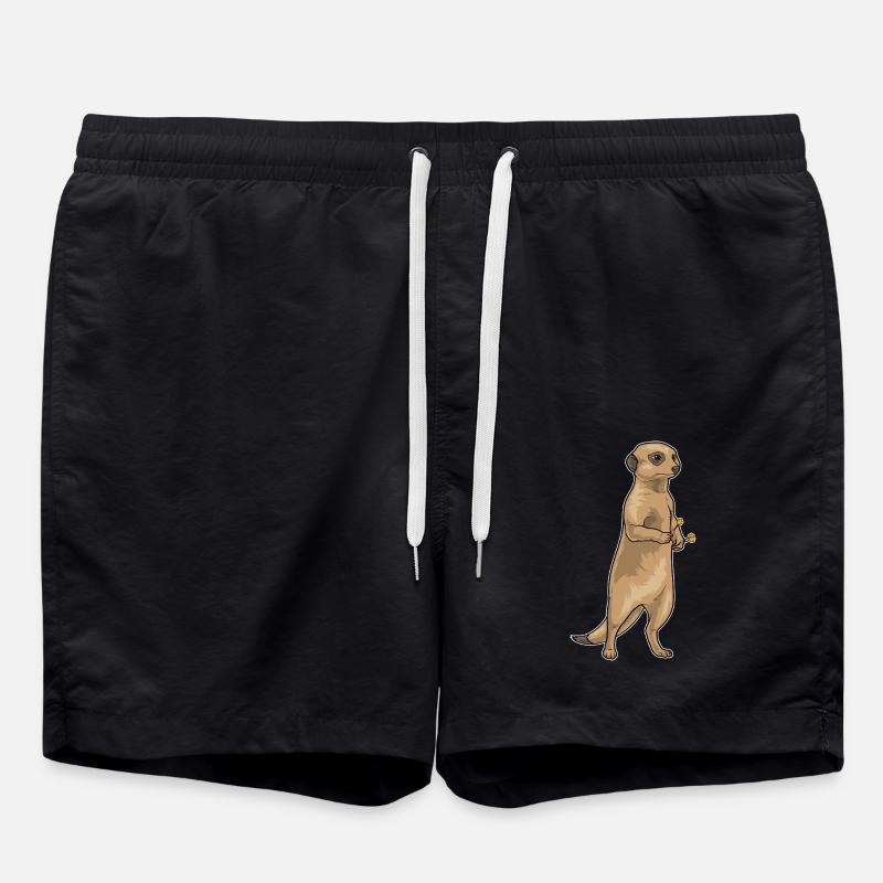 Erdmännchen Dart Dartpfeil - Badeshorts - Schwarz
