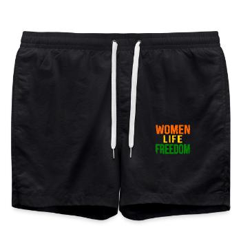 Women life freedom - Short de bain - noir - Devant - AI Model Male 185 light (185cm)
