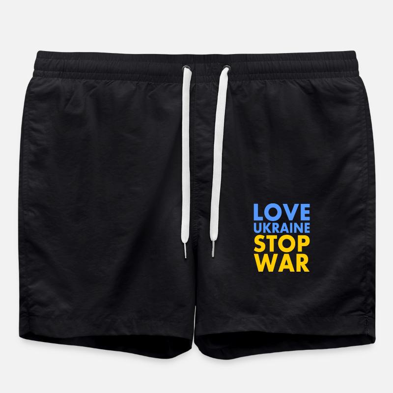 Love ukraine stop war - Badeshorts - Schwarz