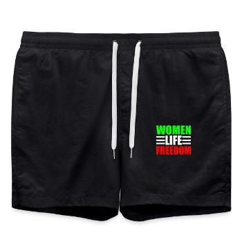 Women life freedom - Short de bain - noir - Devant - AI Model Male 185 light (185cm)